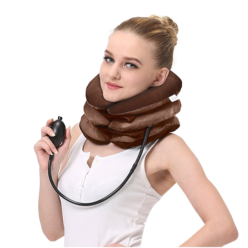 佳禾半绒充气式颈椎牵引器家用 颈部拉伸按摩器医用颈椎矫正器