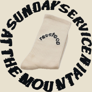 Kanye 周日限定侃爷运动纯棉中筒欧美潮流ins椰子袜子男女 SUNDAY