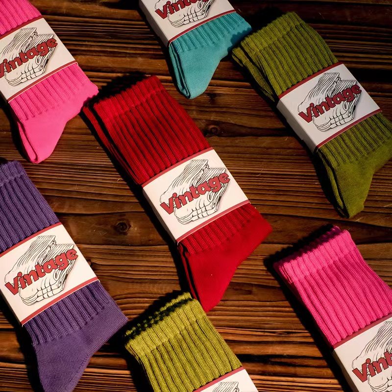 阿美咔叽 原创配色 美式男中筒袜情侣复古长筒男女堆堆袜粗针棉袜,运动包/户外包/配件,手包,淘宝优惠券,粉丝福利购,淘宝优惠卷