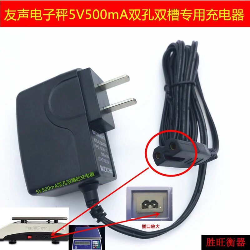 上海友声充电器5伏500mA双孔双槽图片