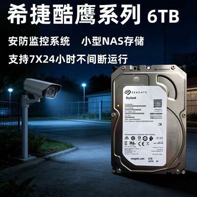 希捷监控硬盘6T 3.5寸机械硬盘NAS存储录像机通用VX001/VM00