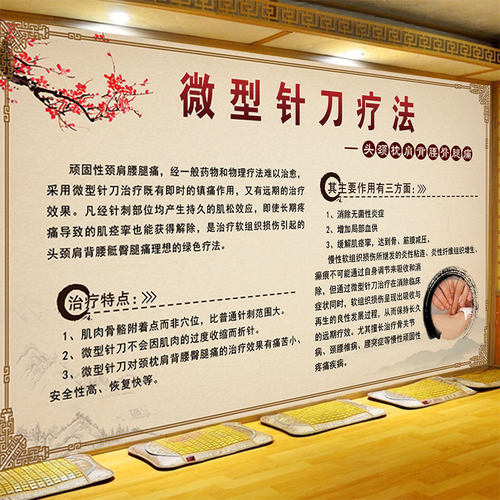 微型针刀疗法墙纸理疗宣传壁画