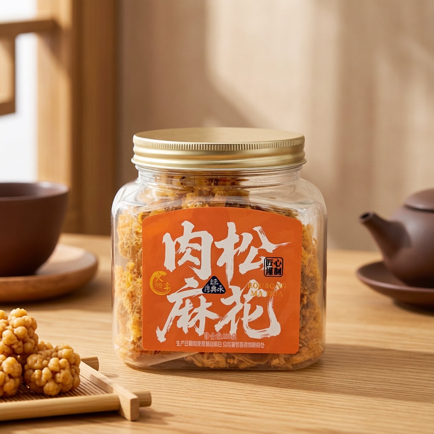 大纯丰手工肉松海苔罐装麻花图片