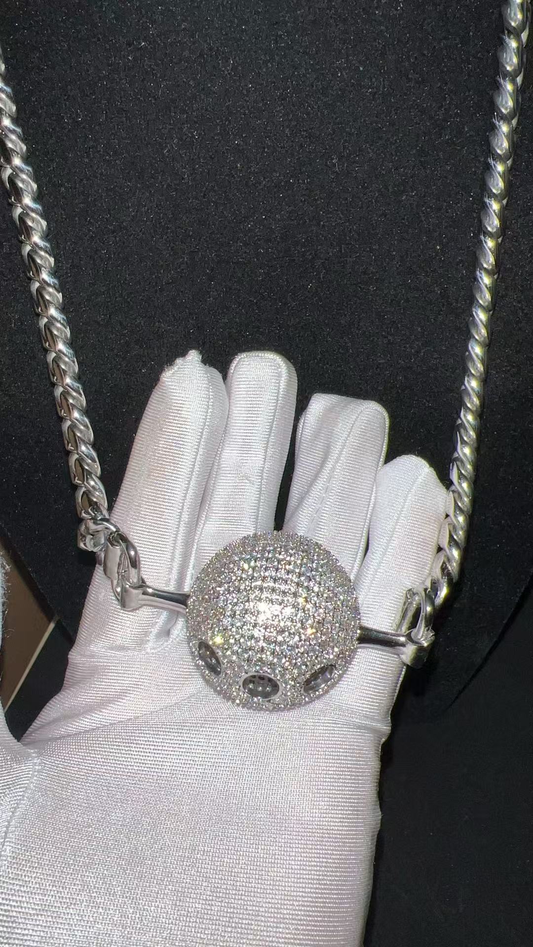 Bobbynopeace 鲍比同款满钻口球项链嘻哈饰品项链