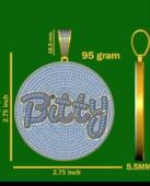 珠宝首饰定制项链吊坠18K金镶嵌加工来图定做GIA钻石吊坠