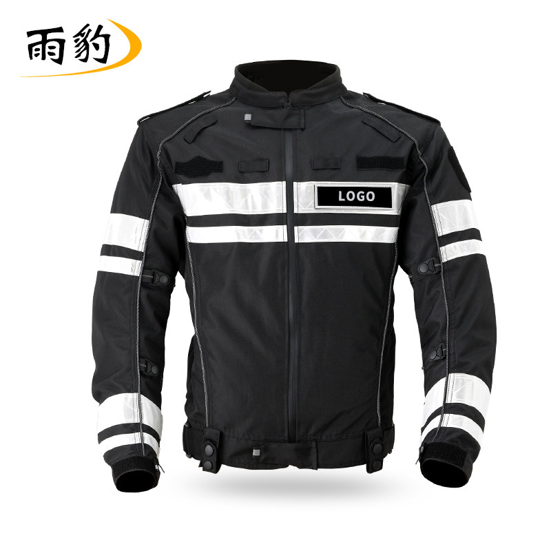 HW-048 黑色铁骑冬季羽绒骑行服摩托车赛车服机车服防寒保暖上衣