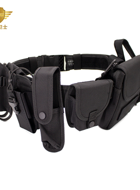 HW-105 新标黑色六件套腰带户外工作包尼龙牛津布耐磨