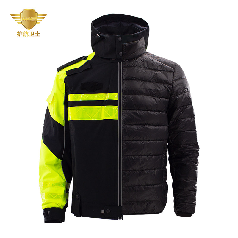 HW-111 专业摩托车长袖秋冬保暖羽绒骑行服90白鸭绒内胆可拆卸