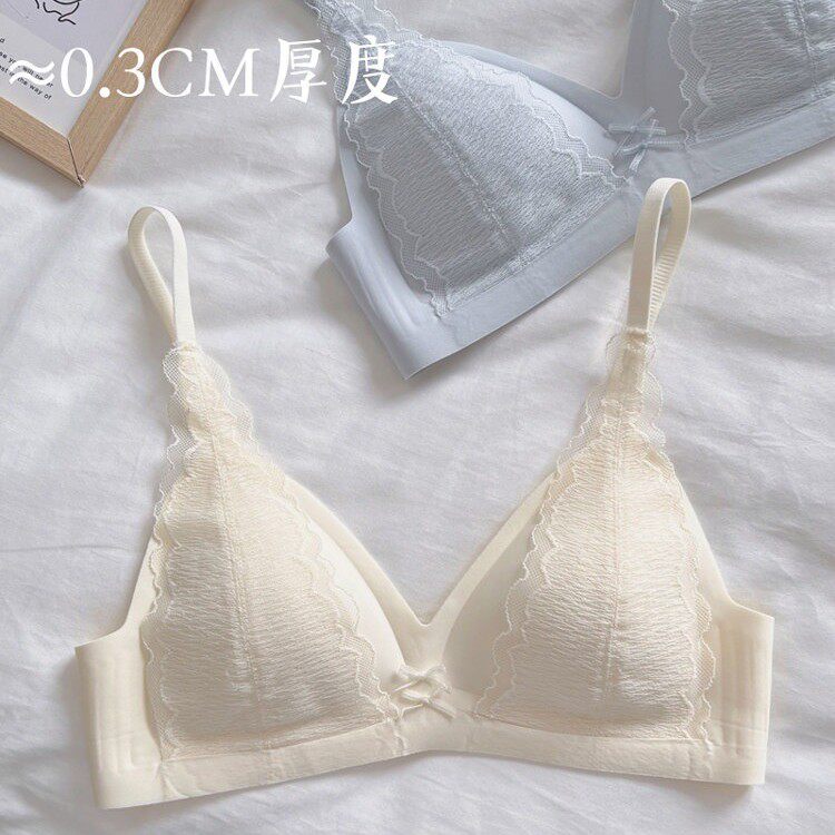 法式浪漫蕾丝内衣女夏薄款小胸聚拢防下垂性感无痕文胸罩2026新款