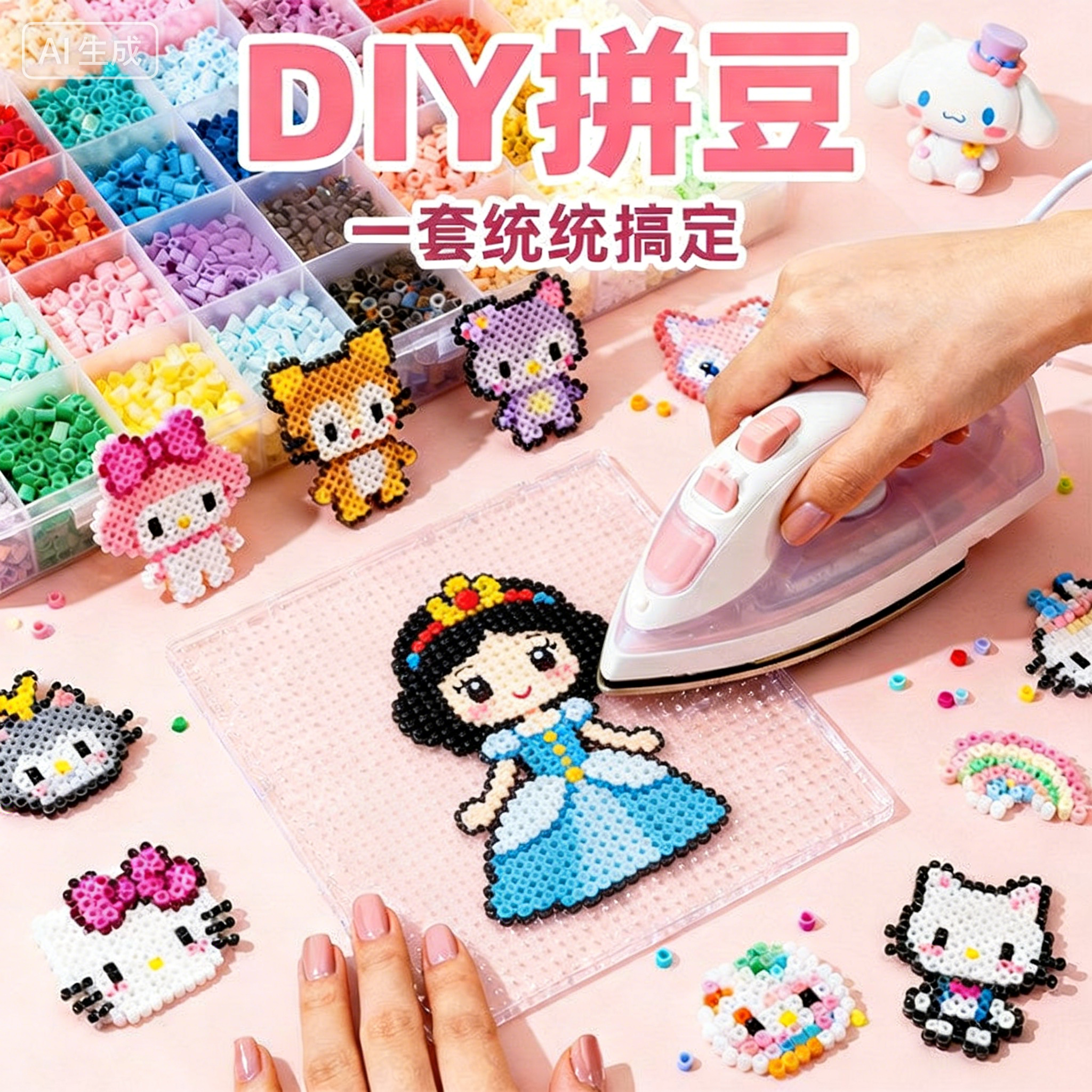 【拼豆材料全套】创意满满易熨烫