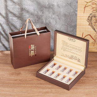 定制海参包装盒高档500克装海参盒礼品盒10只装海参礼盒空盒 包邮