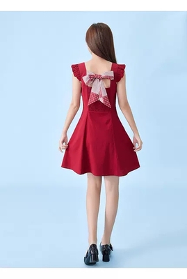 爱衣服背心裙女收腰季百搭新款露背绑带a字裙B27328抢购一天