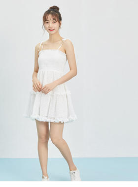 连衣裙女爱衣服新款收腰仙女吊带裙沙滩度假休闲女0410Y-B12162