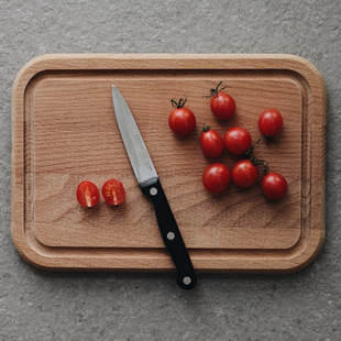 出口 榉木长方形圆角砧板 凹槽菜板 无漆实木水果面包切板托盘板