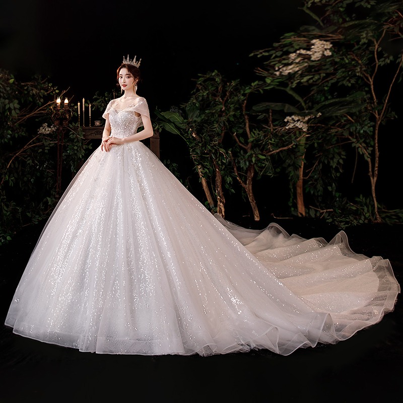  Tail Wedding Dress 【Give Portal Skirts】+M   + $45.57 