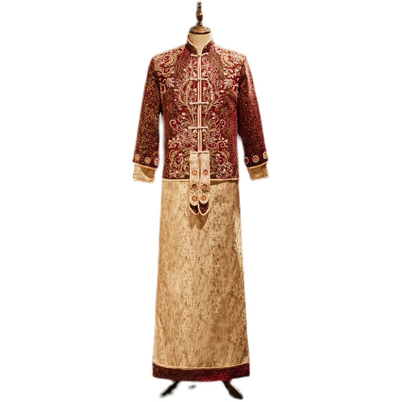 2024 NEW XIUHE COSTUME MALE GROOM DRAGON AND PHOENIX GOWN MENS GROOM COSTUME CHINESE WEDDING DRESS PLUS SIZE MENS TANG DRESS