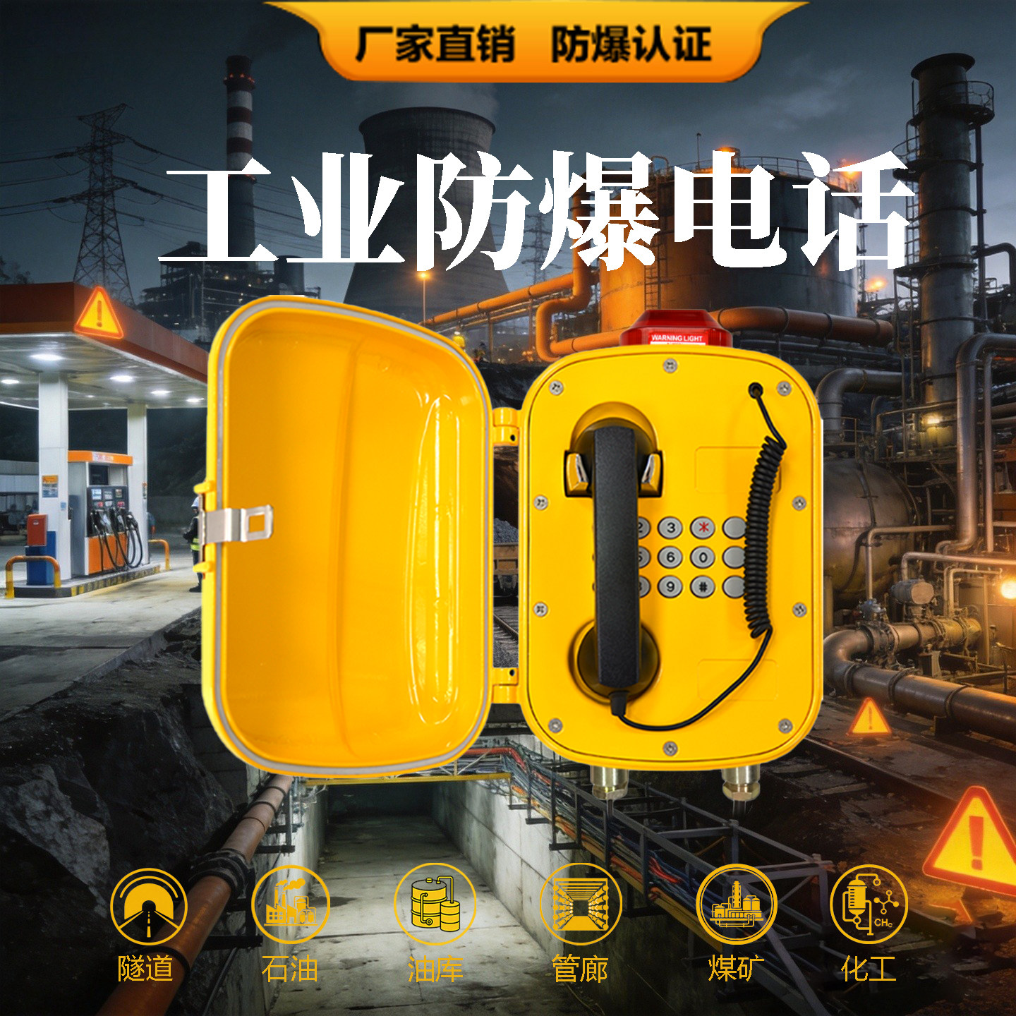 煤矿隧道石油化工厂管道防爆电话
