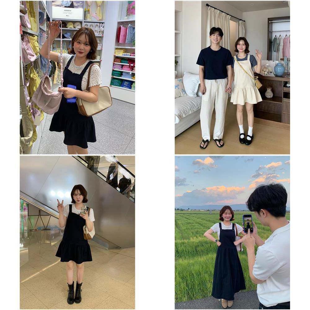 山山屿你【夏日入场卷】微胖韩系洋装大尺码学院风减龄百搭抱婴袋