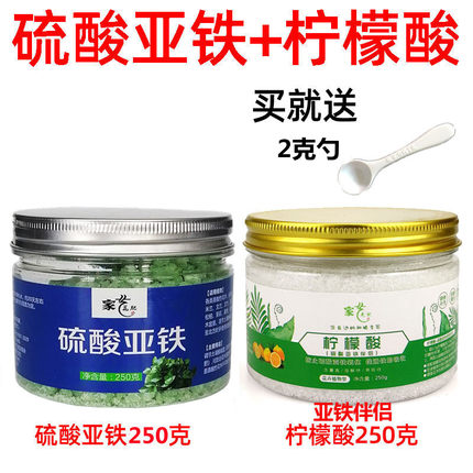 柠檬酸硫酸亚铁伴侣花肥料植物用花卉专用栀子花防黄叶土壤调酸