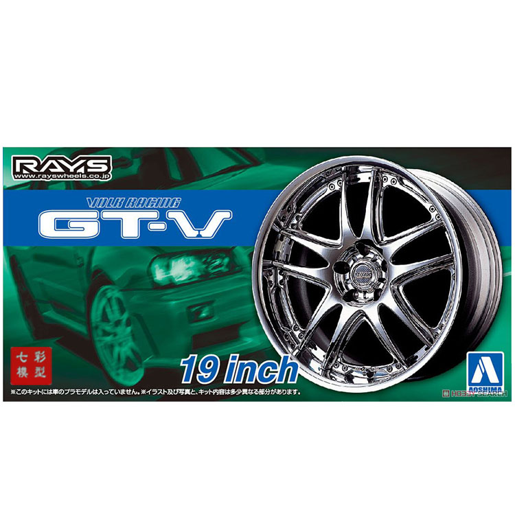 【七彩模型】现货青岛社05462 1/24 VOLK RACING GT-V 19英寸轮圈