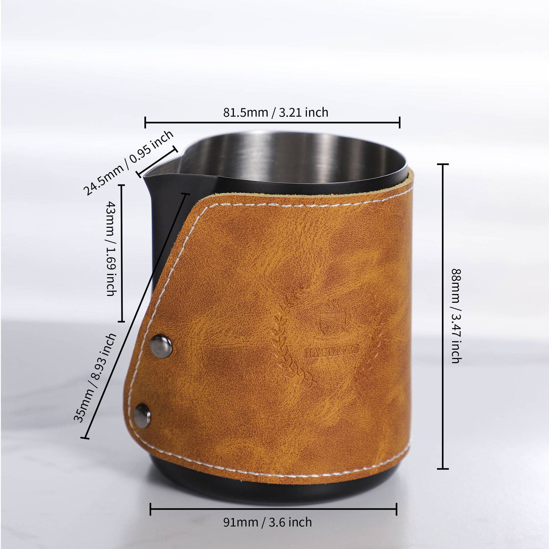 304不锈钢拉花杯尖嘴加厚奶泡杯拉花缸打奶杯无柄带皮套,餐饮具,拉花缸/拉花杯/打奶缸,淘宝优惠券,粉丝福利购,淘宝优惠卷