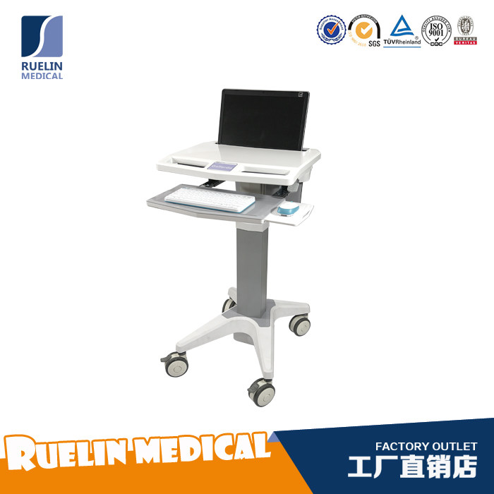 笔记本电脑推车ABS材质移动一体化查房车医生护士查房工作站台车
