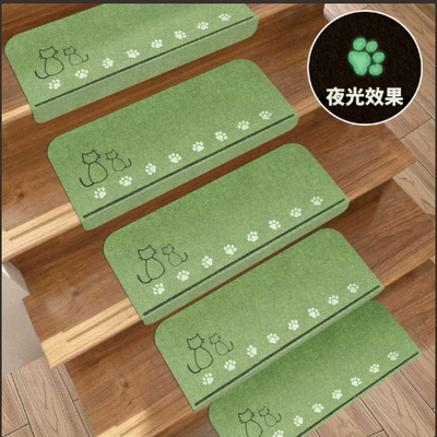 夜光猫爪楼梯防滑垫免胶自粘木楼梯踏步垫宠物老人台阶垫家用