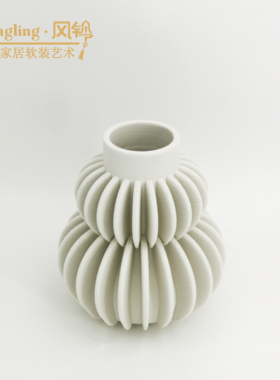 简约现代3d打印陶瓷样板房干花