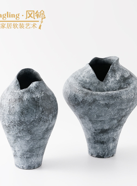 现代陶瓷花器样板间售楼处电视柜彩色花瓶客厅家居软装摆件