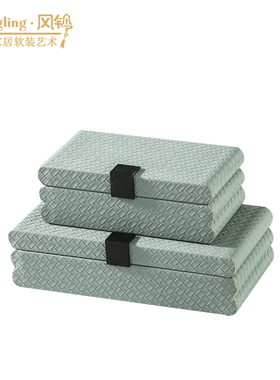 编织皮首饰盒卧室珠宝展示