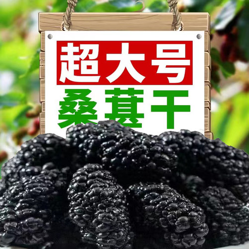 桑葚干旗舰店特级桑椹干果黑桑葚干中药搭配玫瑰花茶即食免洗500g