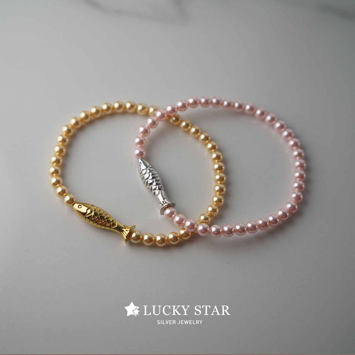LUCKYSTAR金色珍珠年年有余手链