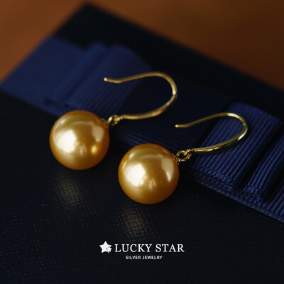 仿南洋金珠经典百搭款耳钩