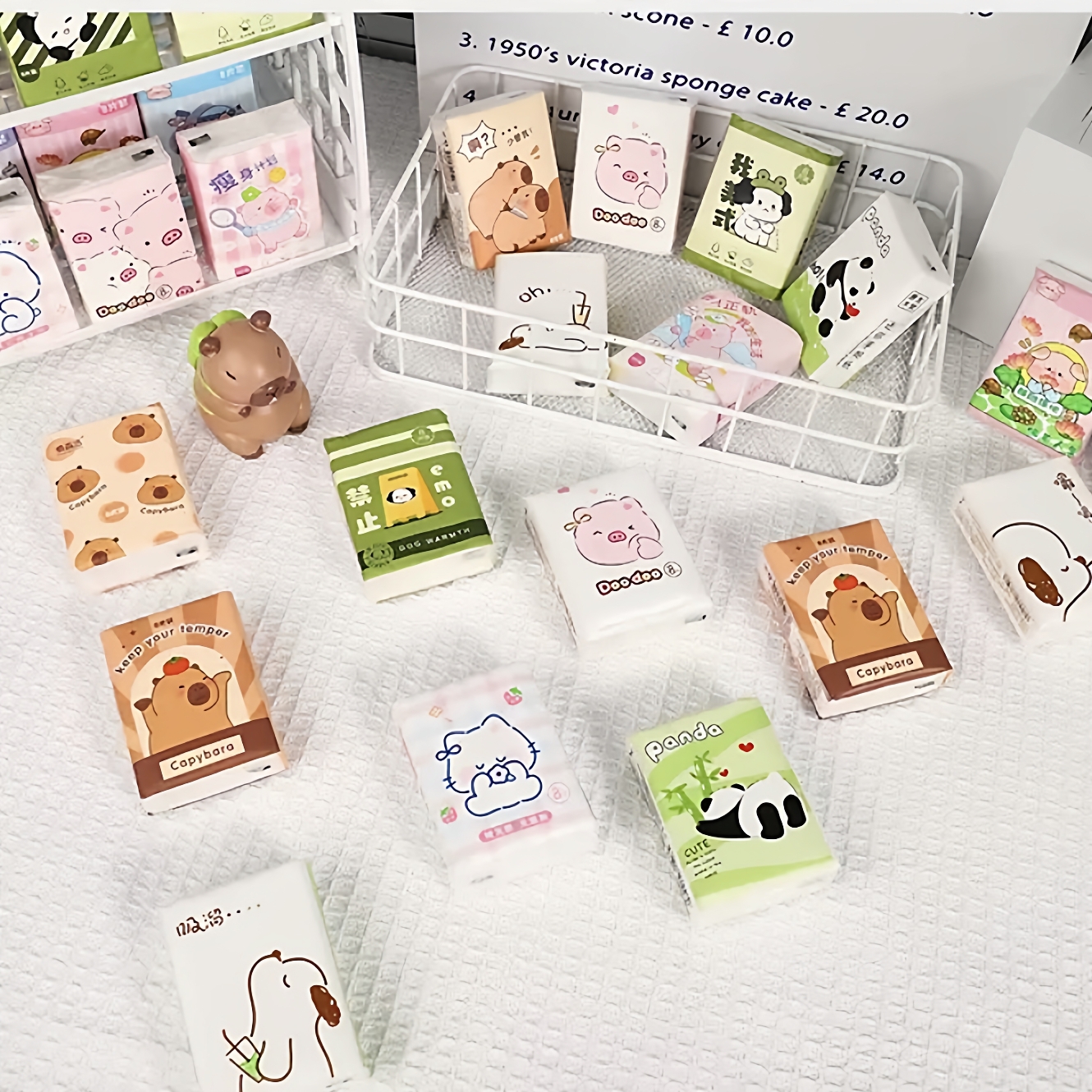 卡通9连包手帕纸家用户外学生便携式纸巾小包三层纸卫生纸餐巾纸