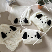 加厚小狗四件套毛巾浴巾干发帽浴裙套装 吸水柔软亲肤家用毛巾