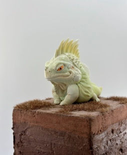 博物志出品-缺黄白化绿鬣蜥限定爬宠模型手办爬宠模型ig鬣蜥蜥蜴