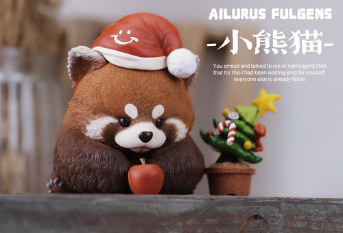 博物志原创｜2025吨吨熊小熊猫圣诞限定版平安夜礼物摆件手办模型