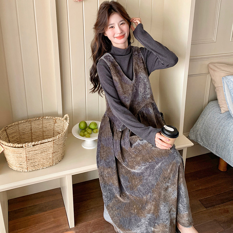 双色连衣裙套装女2D115-C332-P155-K218图片