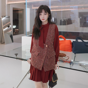 马甲+连衣裙小香风套装女2D115-286-P125-K188图片