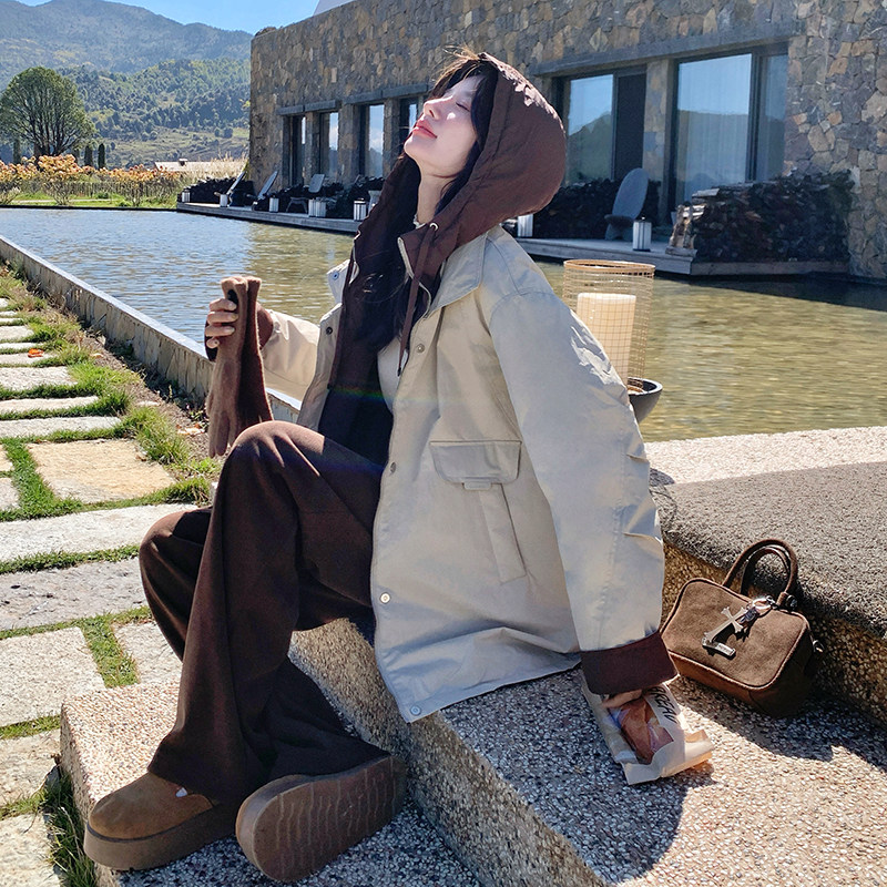 90羽绒休闲两面穿女外套2D115-C822-P365-K498,女装羽绒服,2D115