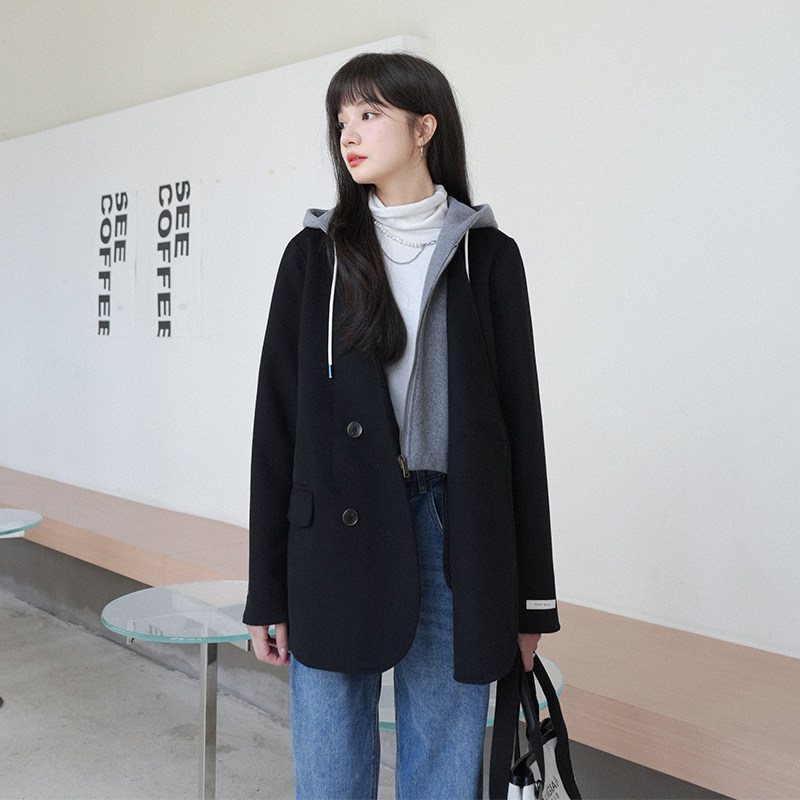 双面尼假两件女外套2D115-405-p215-k318图片