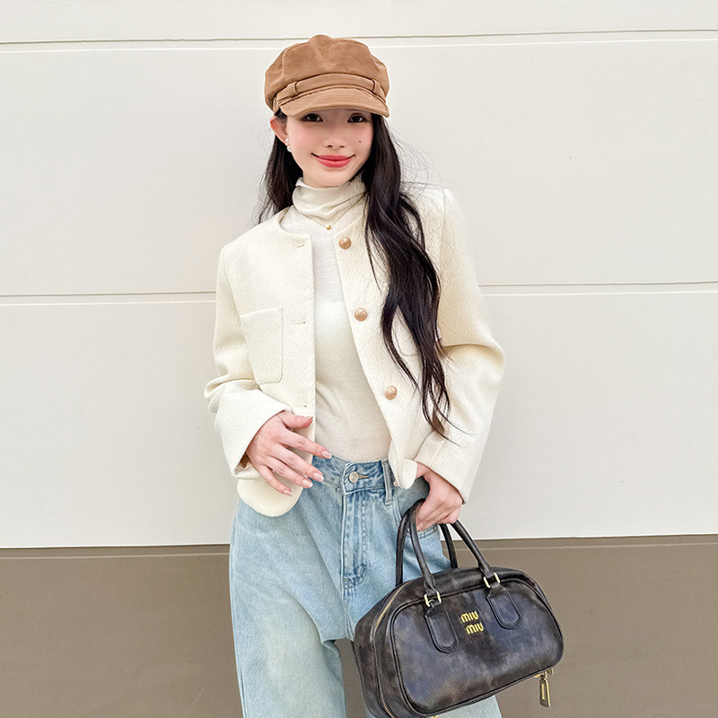 4色小香风简约短外套女2D115-C756-P145-K238,女装短外套,2D115