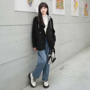 双面尼假两件女外套2D115-405-p215-k318图片