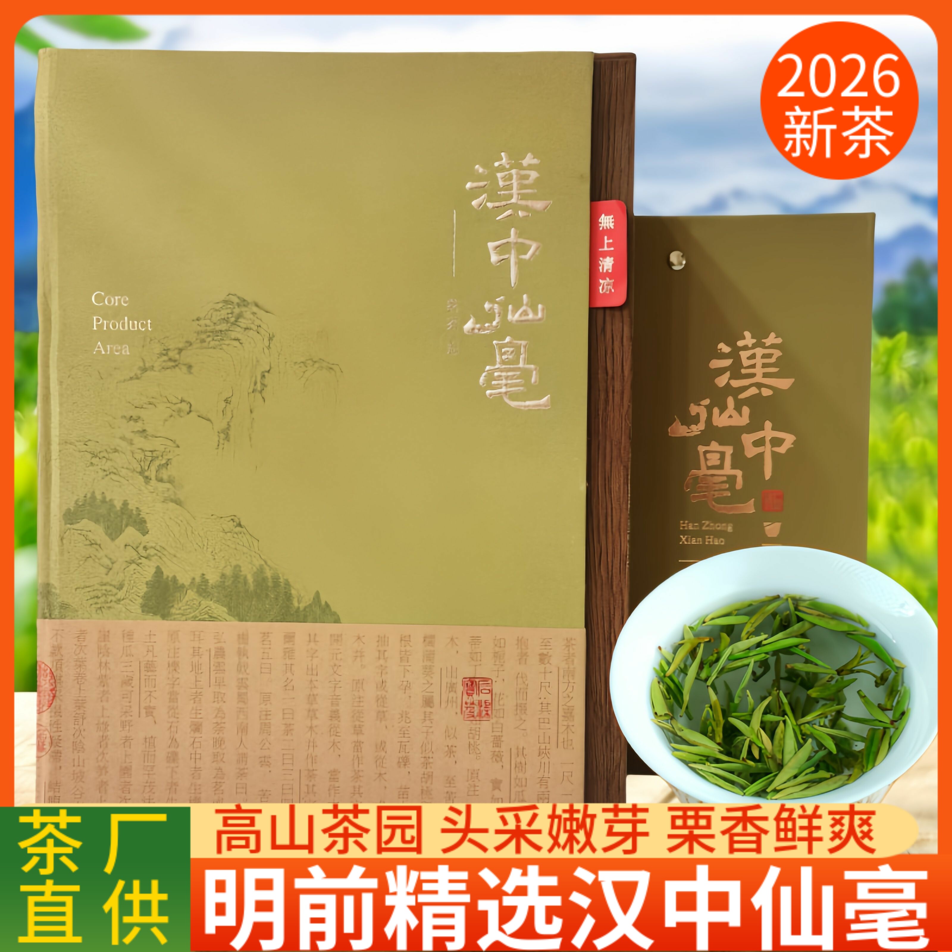 2026新茶陕西绿茶汉中仙毫礼盒装