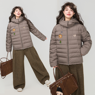 KEIKO 可拆卸连帽排骨棉服女25冬季通勤简约空气感保暖短款外套