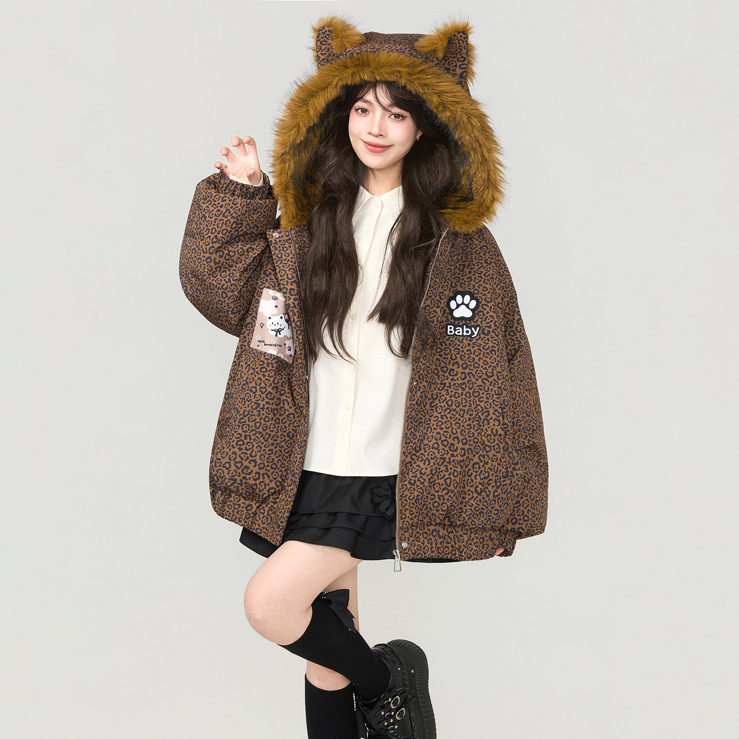 KEIKO/凯莉欧聚酯纤维短款少女风