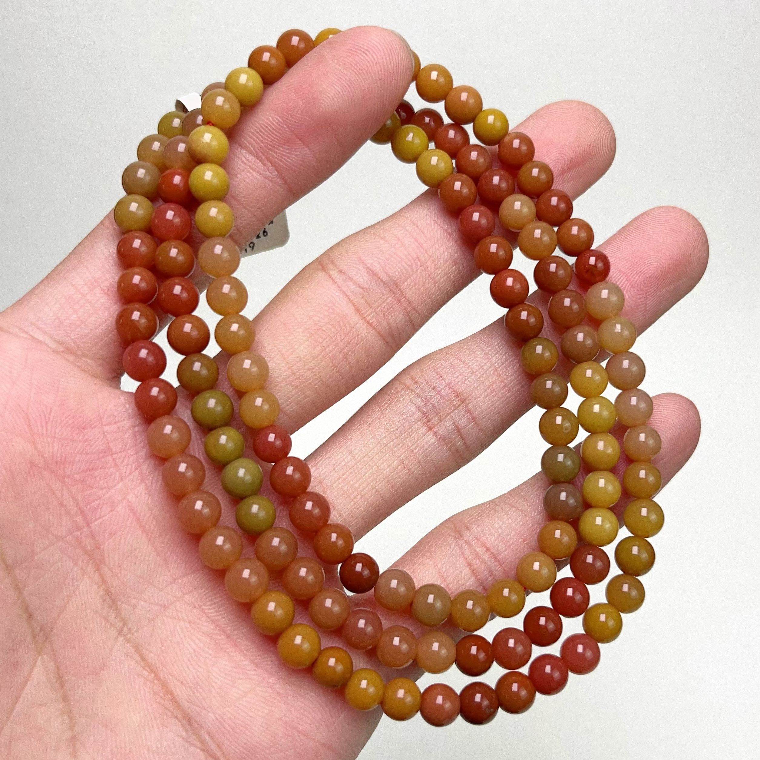 126C19凉山盐源彩虹渐变多圈手串项链