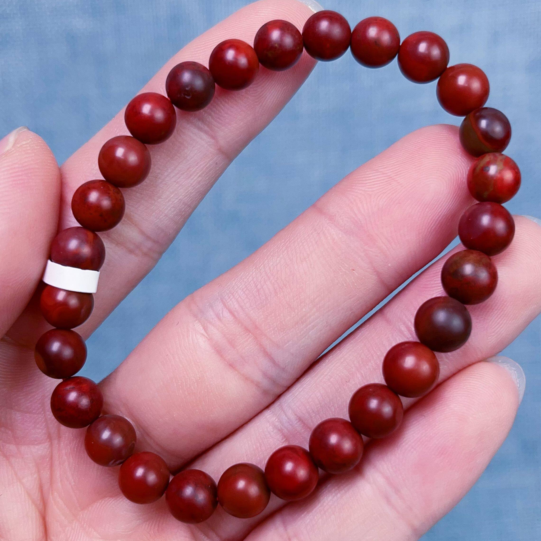 346C46凉山南红九口料鸡血包浆单圈手串多样性发其一