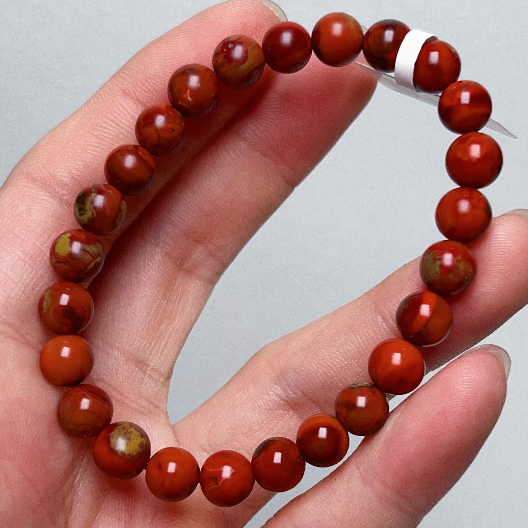 1409A01凉山九口料南红九口鸡血包浆单圈手串