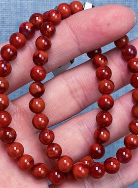 437C48凉山瓦西料南红牛血火焰单圈手串多样性发其一